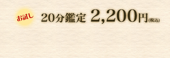 20分鑑定 2,000円