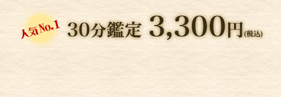 30分鑑定 3,000円